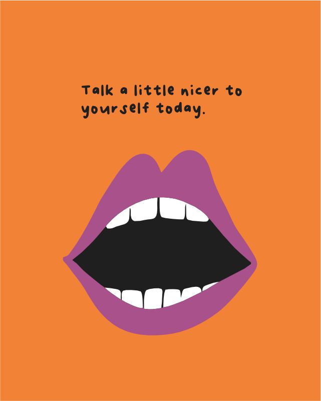 POSTCARD: talk a little nicer to yourself today