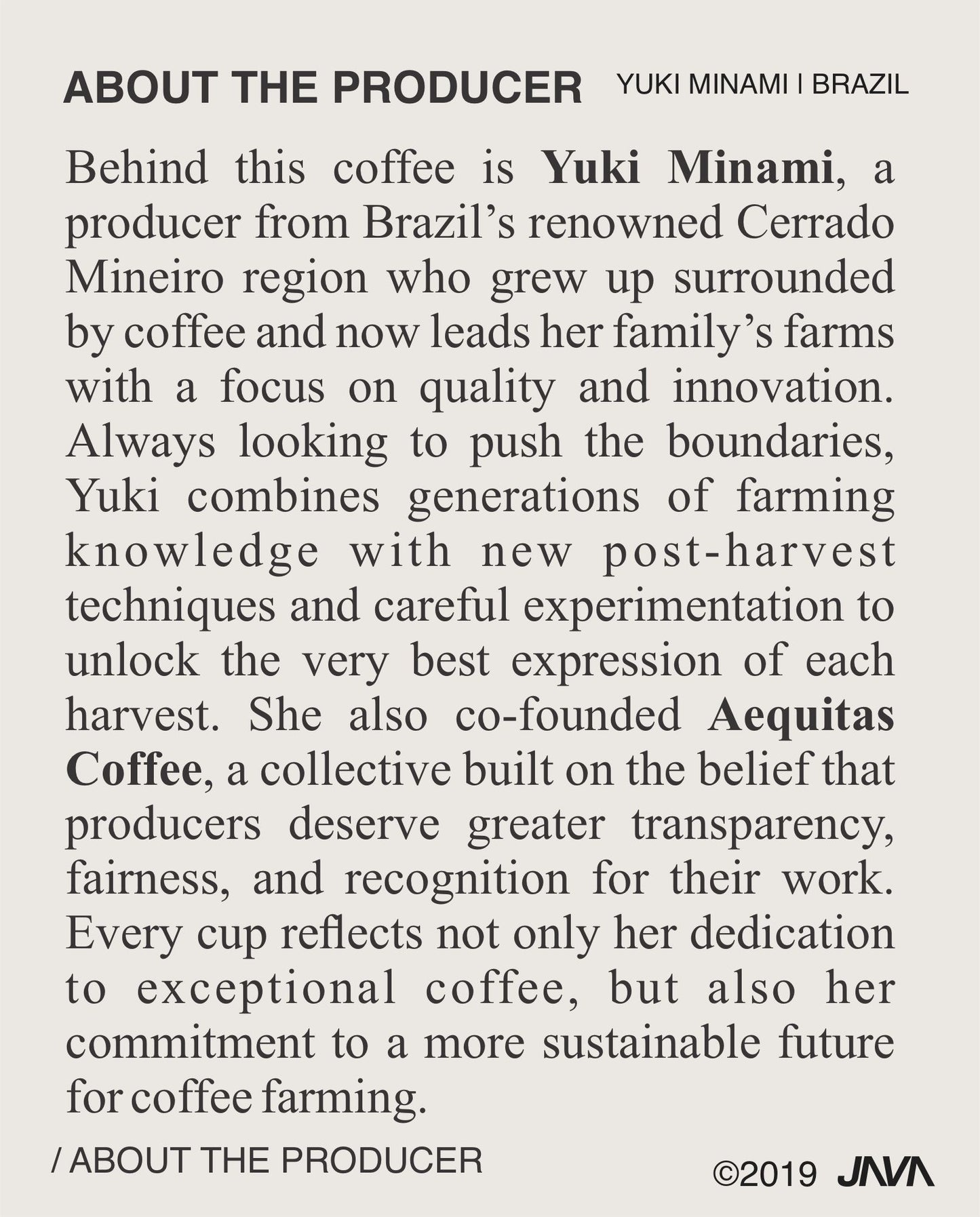 (NEW) Yuki Minami, Yellow Catuai, Natural, BRAZIL