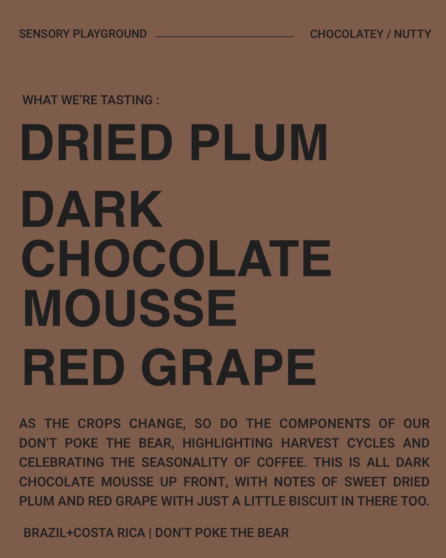 DON'T POKE THE BEAR (MEDIUM-DARK ESPRESSO)