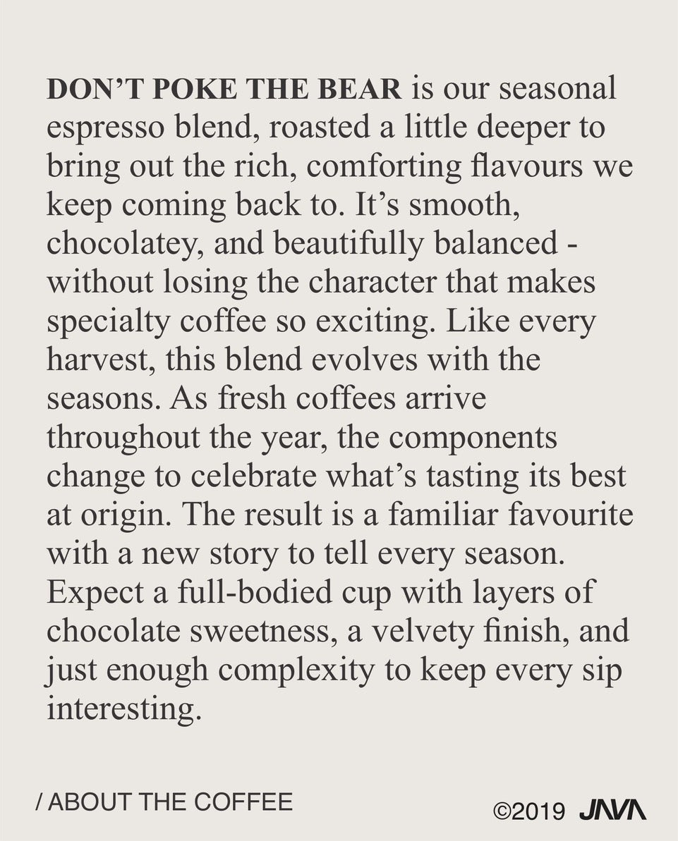 DON'T POKE THE BEAR (MEDIUM-DARK ESPRESSO)