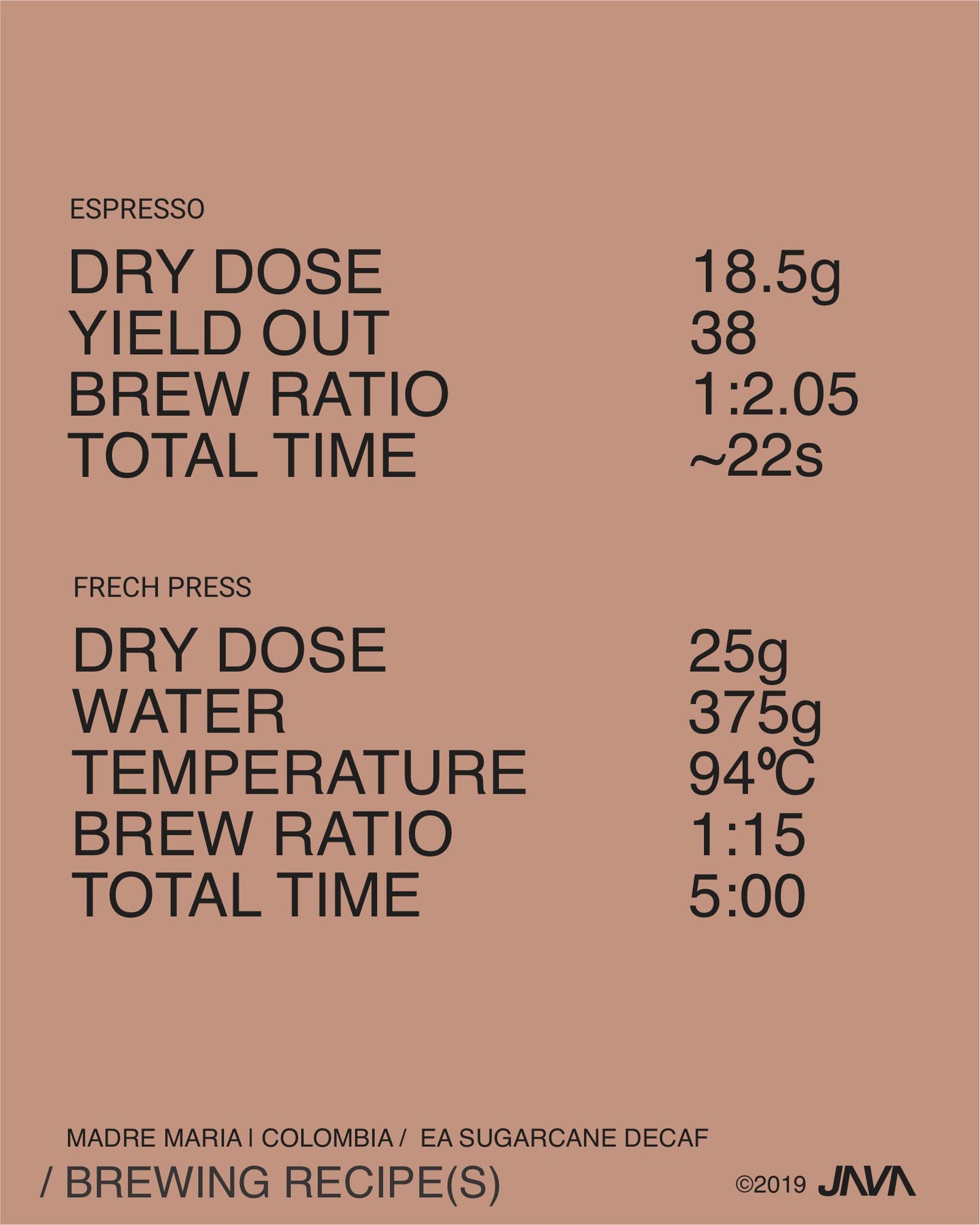 Hi, I'm DECAF, Mixed Varietals, EA Sugarcane COLOMBIA