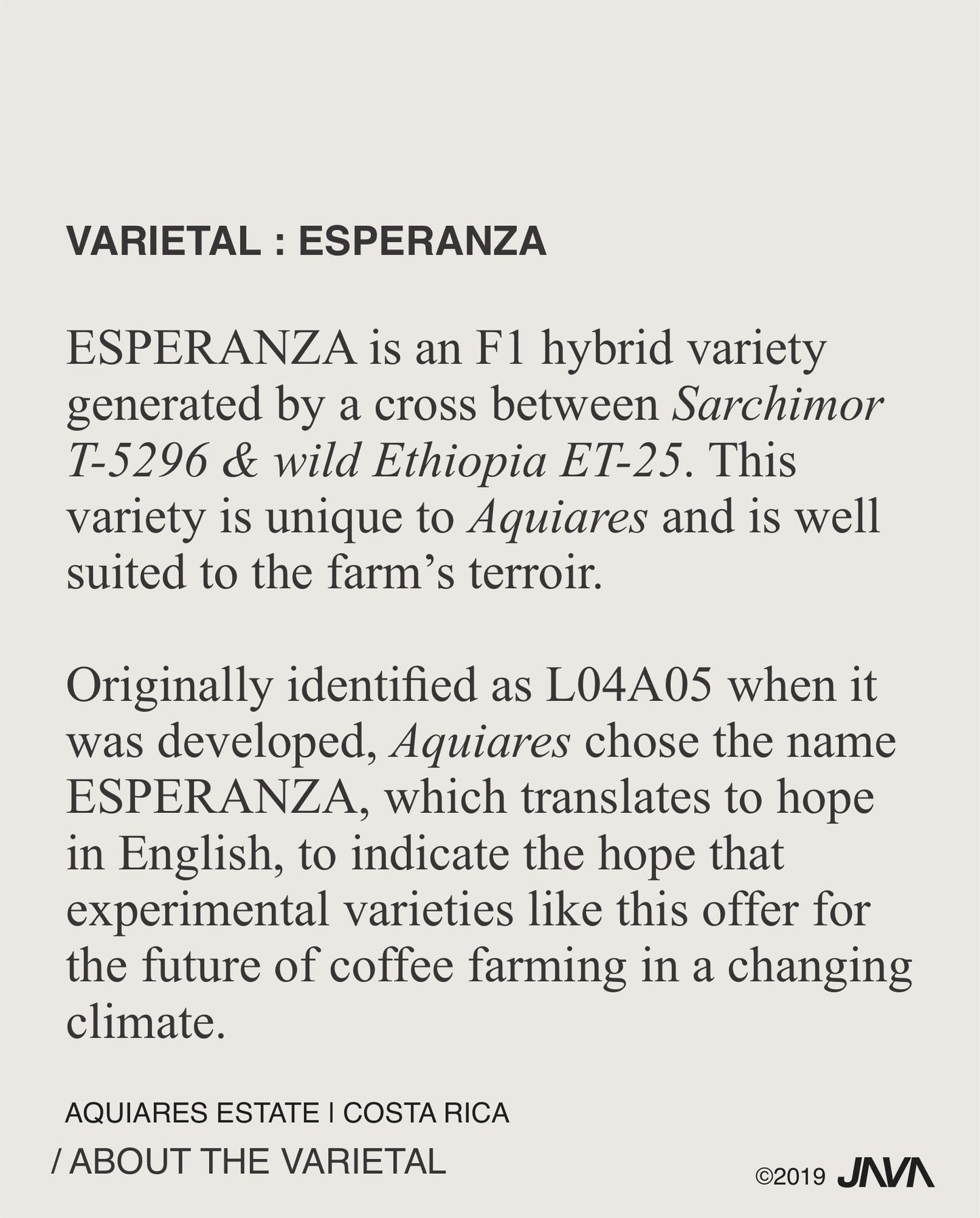 (NEW) Diego Robelo, Esperanza, Red Honey , COSTA RICA