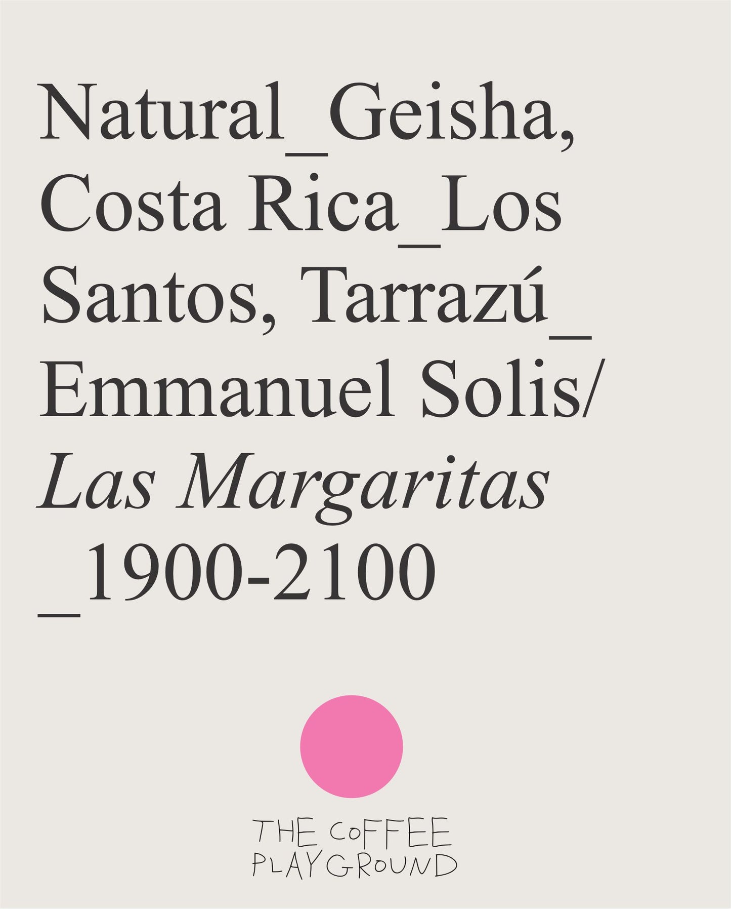 (NEW) Emmanuel Solis, GEISHA, Natural, COSTA RICA